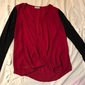 Long Sleeve Blouse with Slit